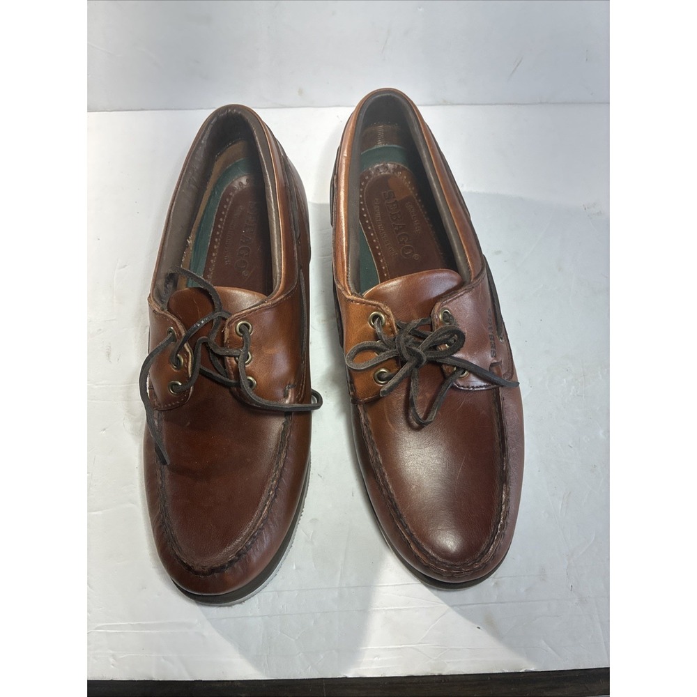 Sebago Dockside Cape Horn 11.5 W Brown Boat Shoe Hand Sewn - Picture 3 of 10